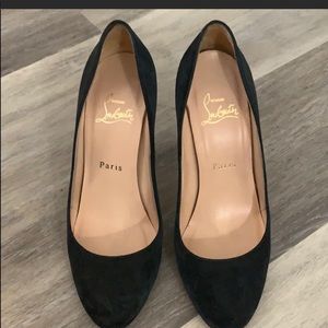 Christian Louboutin 37.5 (fit like 7) black suede